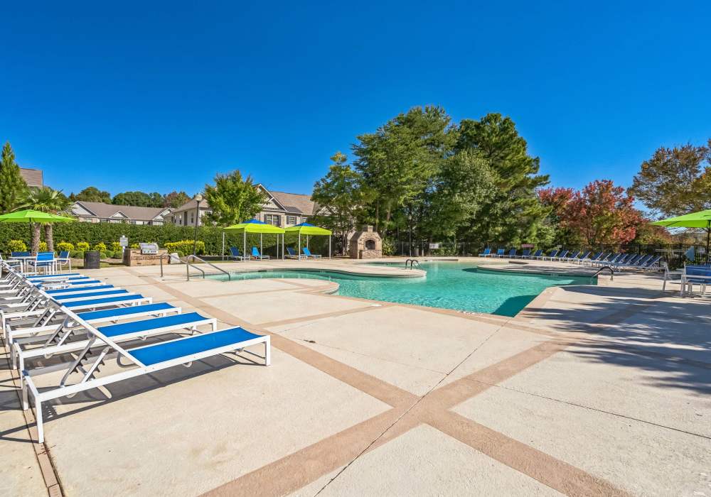 Swimming Pool area at Hayleigh Village in Greensboro, North Carolina