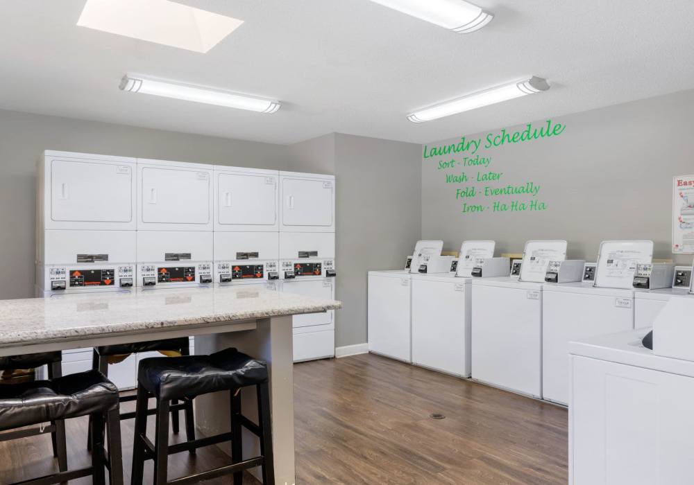 Community laundry center at Edge at Concord in Concord, North Carolina, 