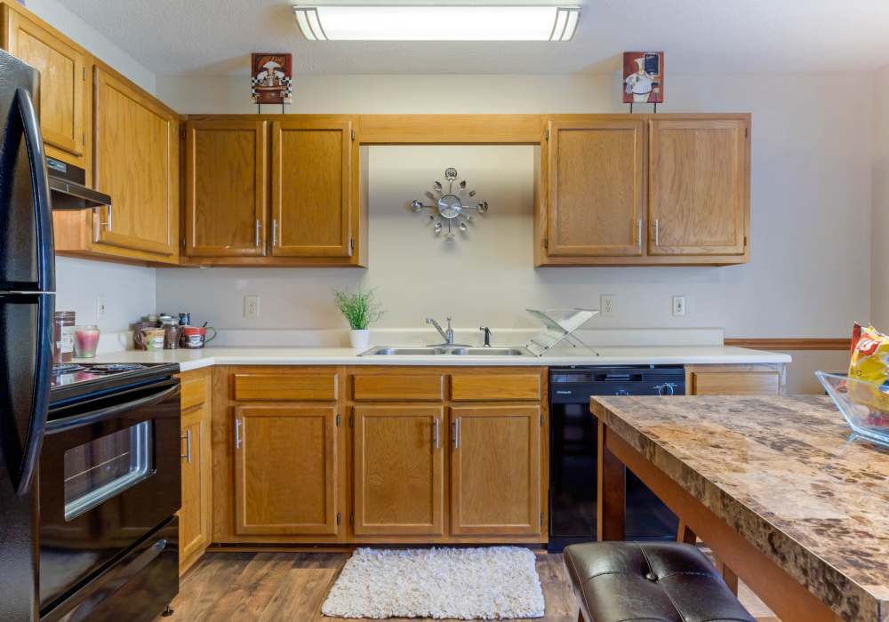 Lots of storage space in the kitchen at Edge at Concord in Concord, North Carolina, 