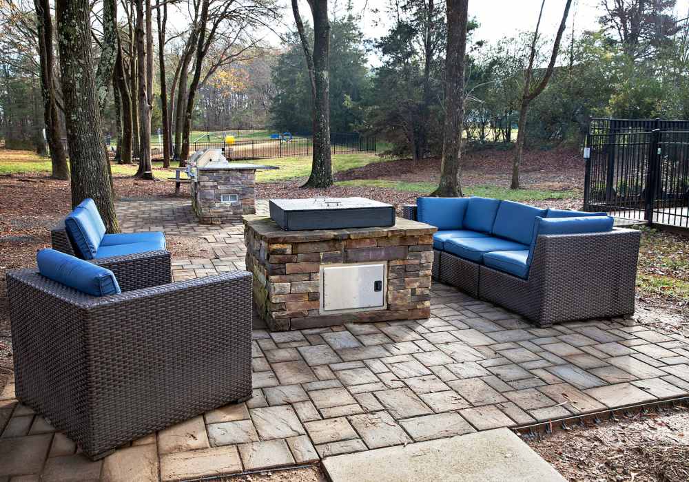 Outdoor barbecues at Edge at Concord in Concord, North Carolina, 