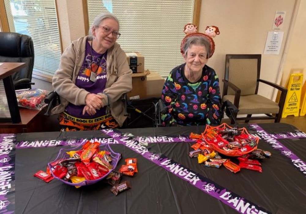 Residents celebrating Halloween at Truewood by Merrill, Fig Garden in Fresno, California