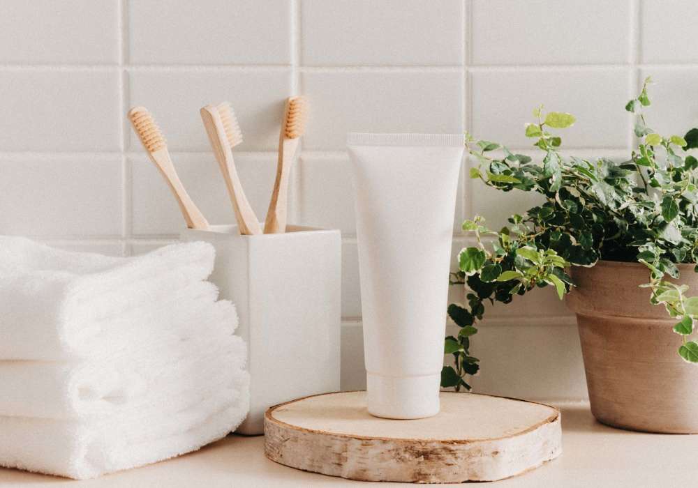 Bathroom with planter at Greer Mill Residences in Greer, South Carolina