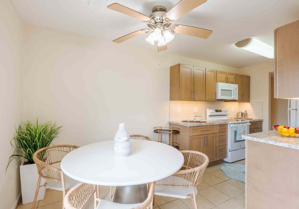 Kitchen at North Hills Apartments in Colonia, New Jersey