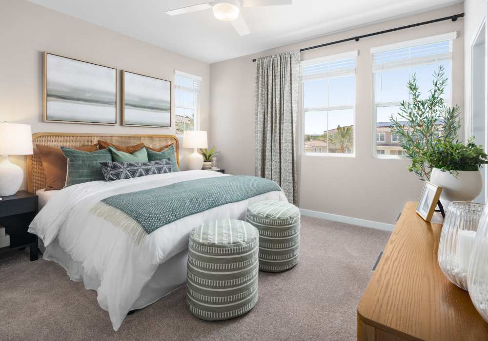 Comfortable bedroom at Vida at Mountain House in Mountain House, California