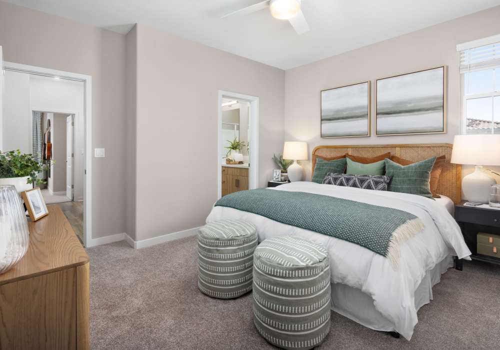 Comfortable bedroom at Vida at Mountain House in Mountain House, California