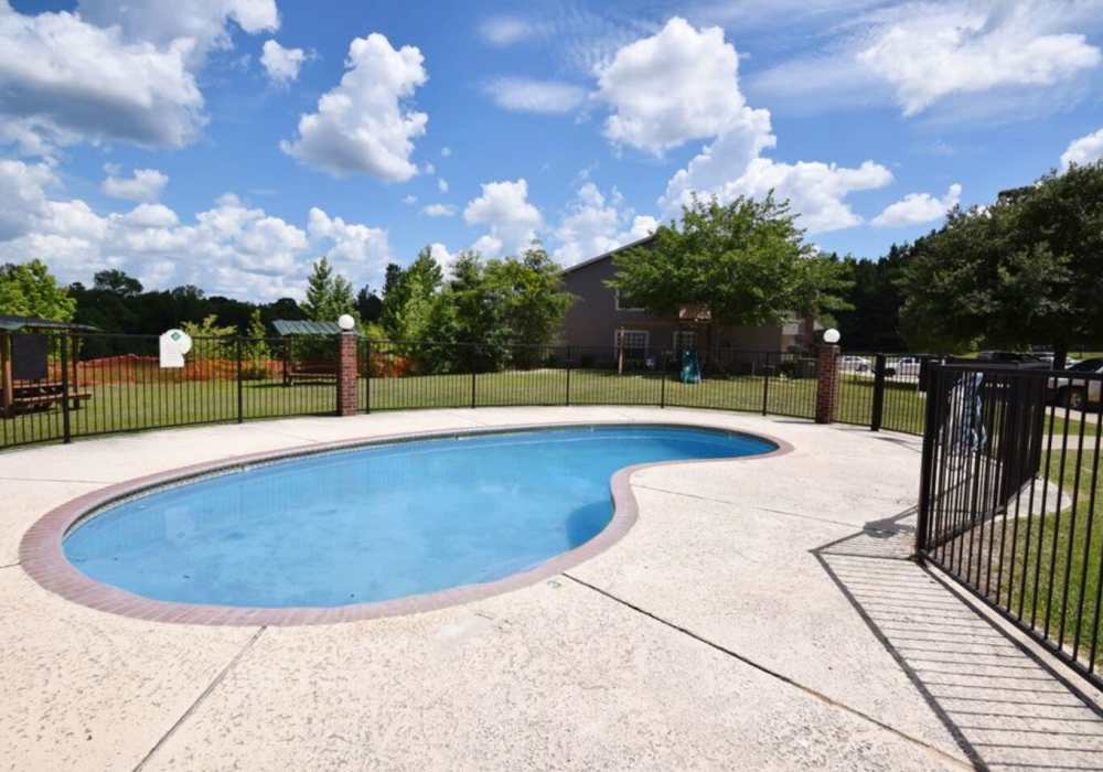 Swimming pool at Dogwood Terrace Apartments in Woodville, Texas