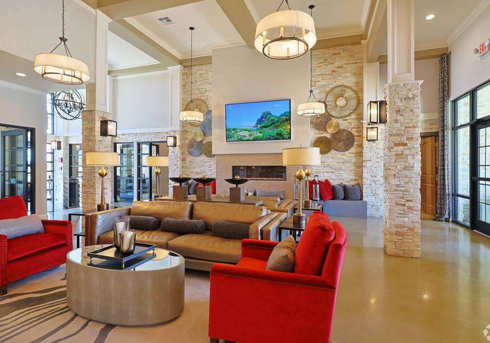 Modern clubhouse Hollybrook Ranch in Round Rock, Texas