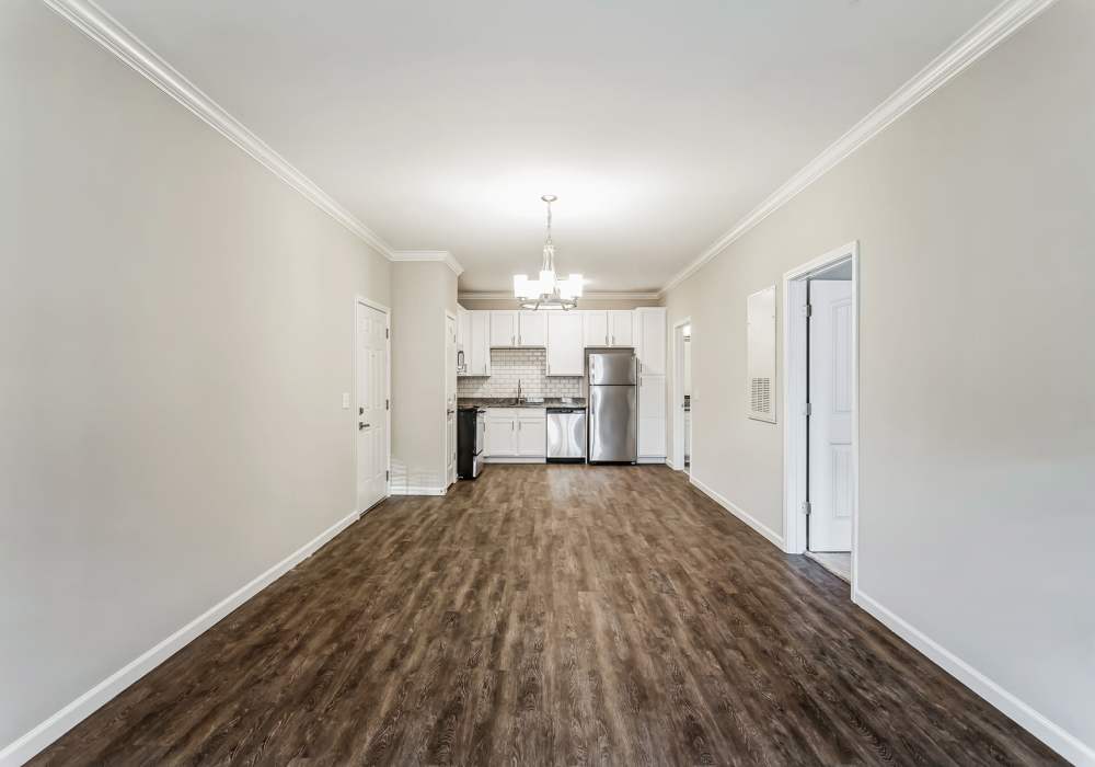 Empty Indoor Living at Carroll at Cane Ridge Apartments in Antioch, Tennessee