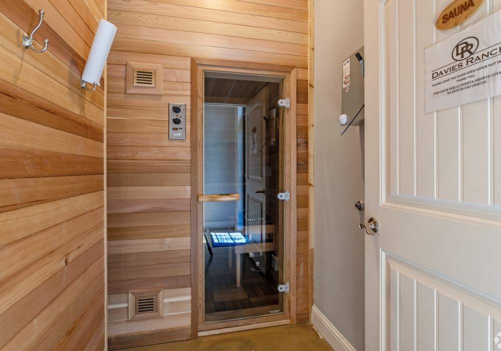sauna at Davies Ranch in Austin, Texas
