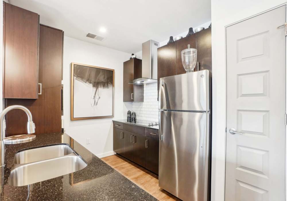 Updated modern kitchens at Carroll at Bellemeade in Greensboro, North Carolina