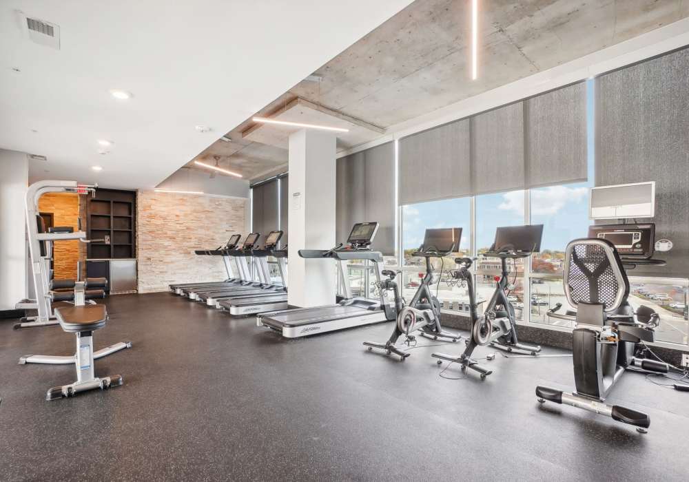 fitness center at Carroll at Bellemeade in Greensboro, North Carolina