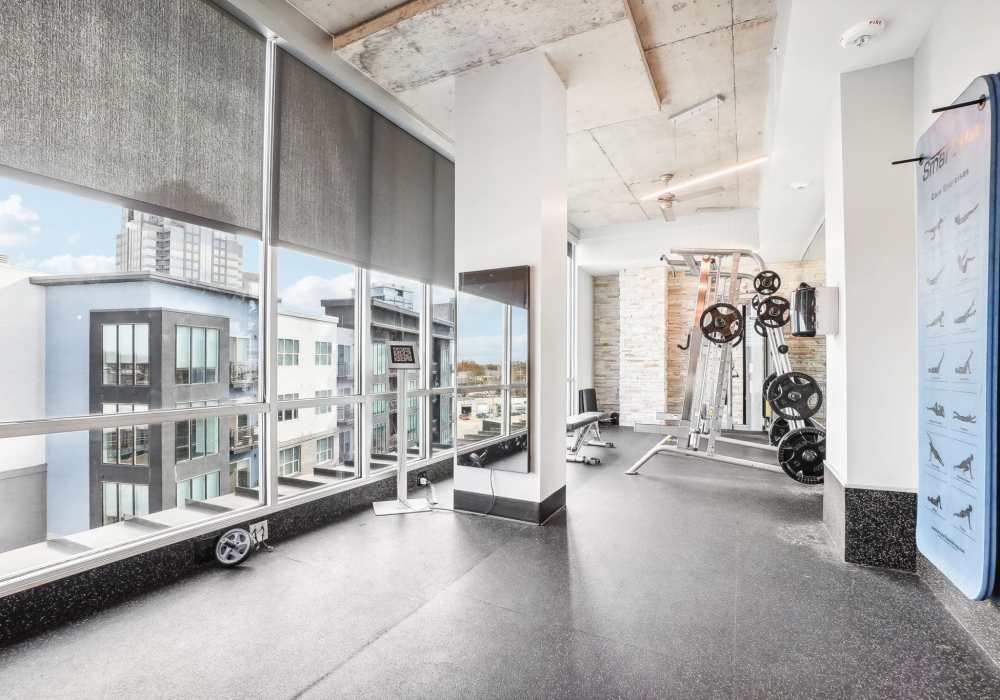 fitness center at Carroll at Bellemeade in Greensboro, North Carolina
