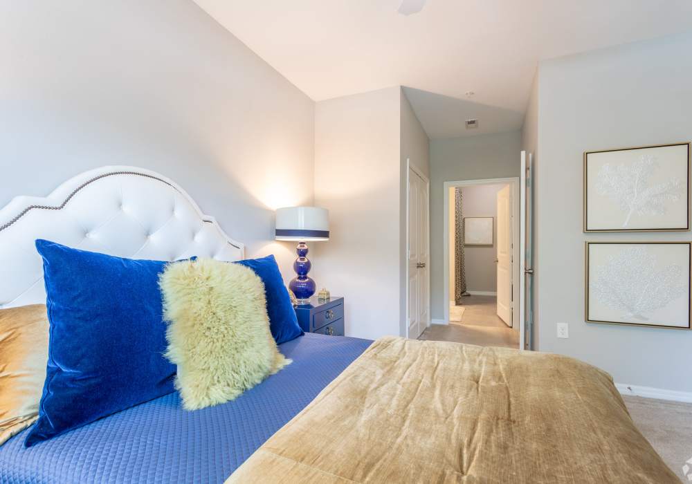 Primary bedroom at Village at Town Center in Raleigh, North Carolina