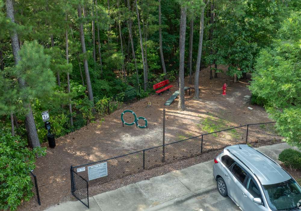 Leash- free dog park at Village at Town Center in Raleigh, North Carolina