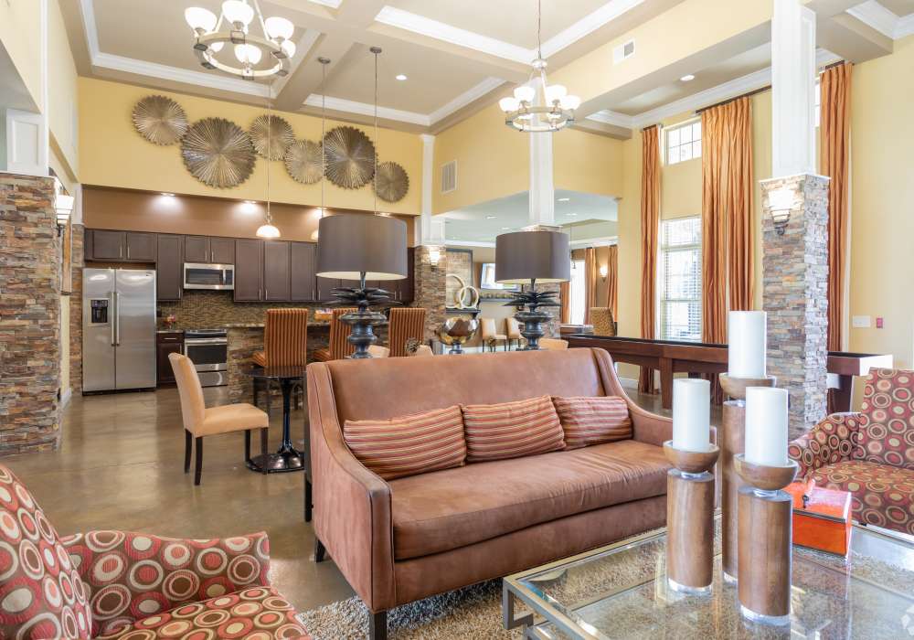 Clubhouse and community kitchen at Village at Town Center in Raleigh, North Carolina