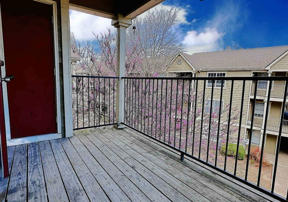 balcony at Steeplechase in Coweta, Oklahoma