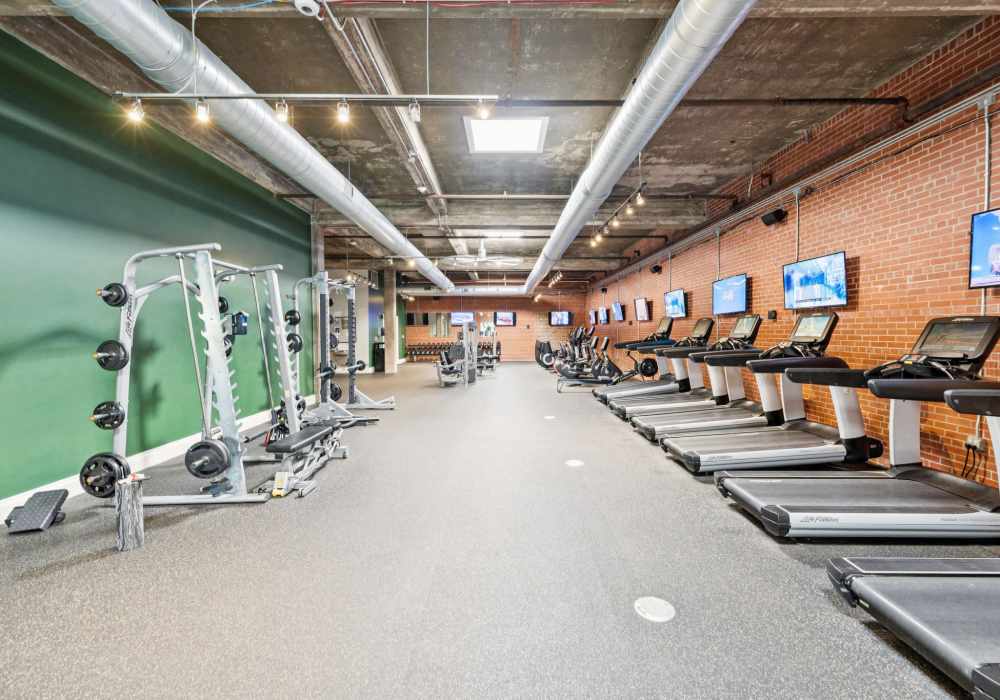 3285 square fitness center with 24 hour access at  CityView Apartments in Greensboro, North Carolina 
