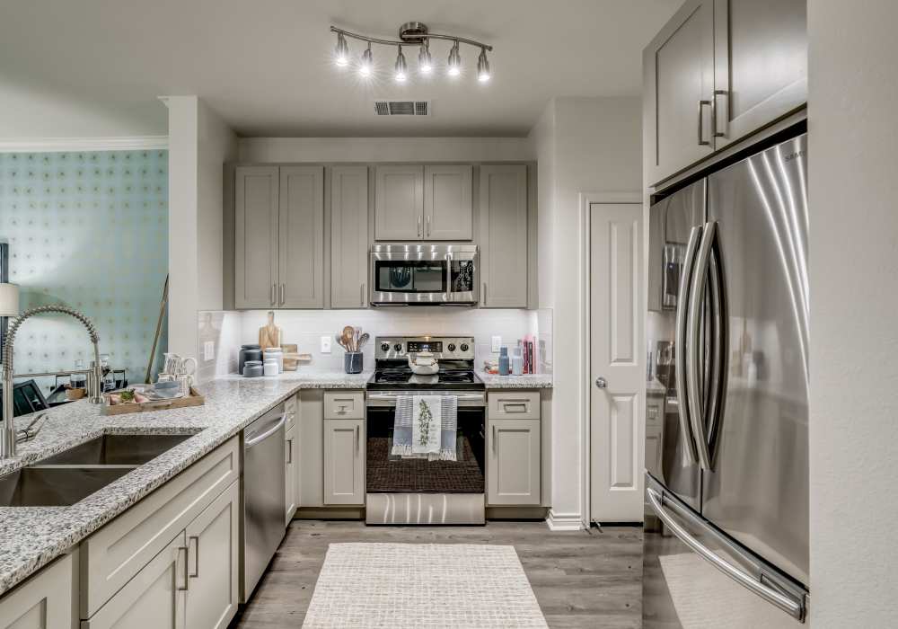 Kitchen at Serene at La Villita in Irving, Texas