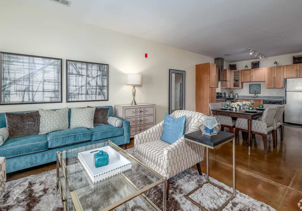 Living room at Northpoint at 68 in High Point, North Carolina