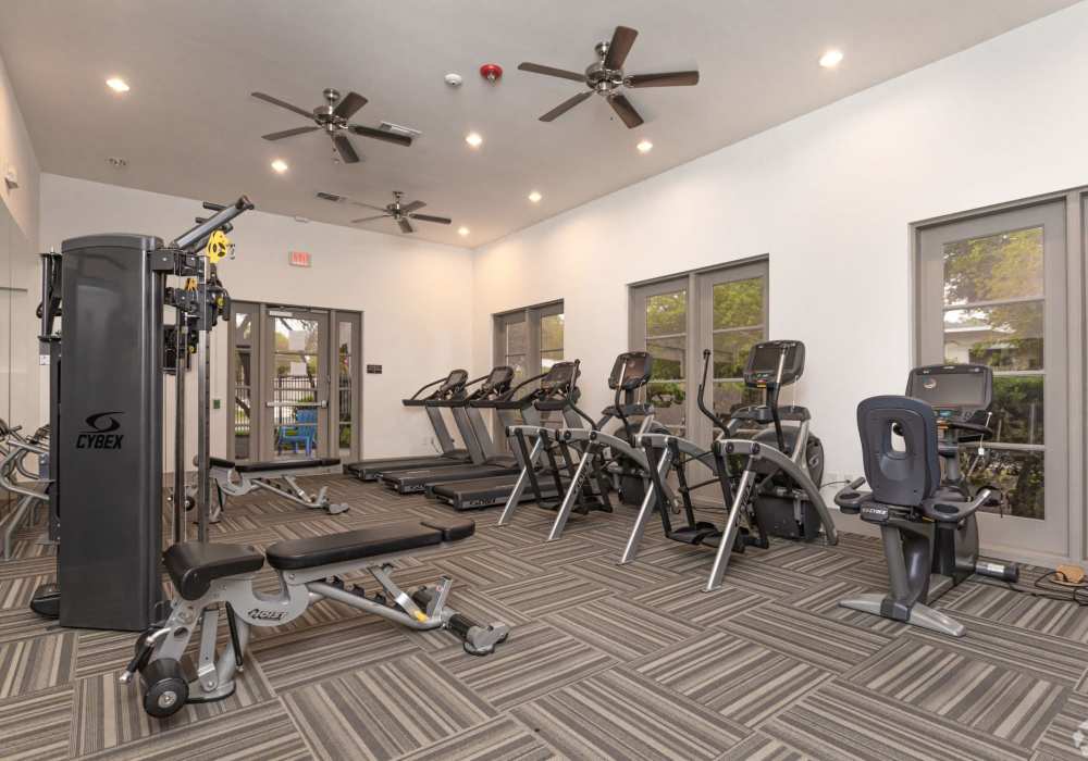 Fitness center at Alcove at Alamo Heights in San Antonio, Texas