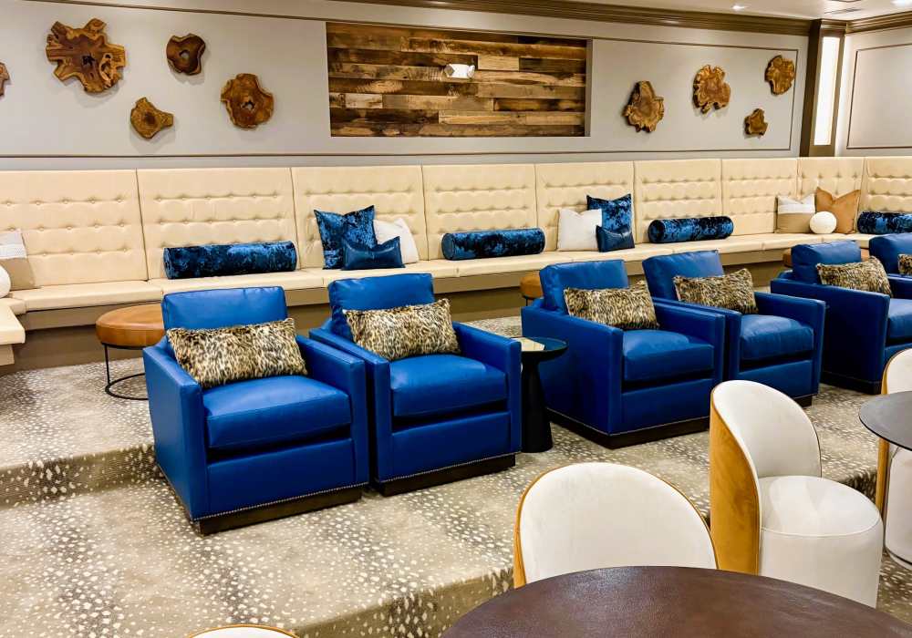 Home theatre at Carroll at Cane Ridge Apartments in Antioch, Tennessee