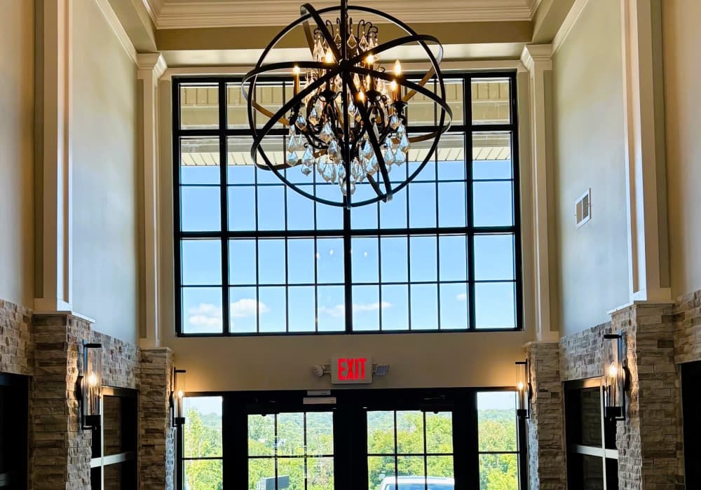 Entrance to the clubhouse at Carroll at Cane Ridge Apartments in Antioch, Tennessee