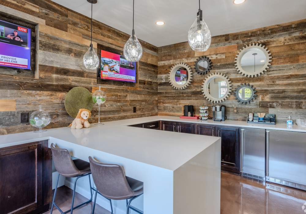 clubhouse community kitchen Featherstone in Durham, North Carolina
