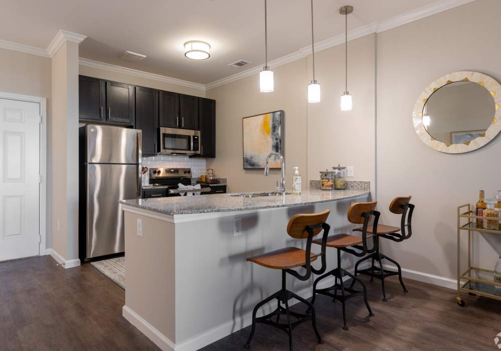 Modern kitchens at Edenbrook Ridge in Pflugerville, Texas