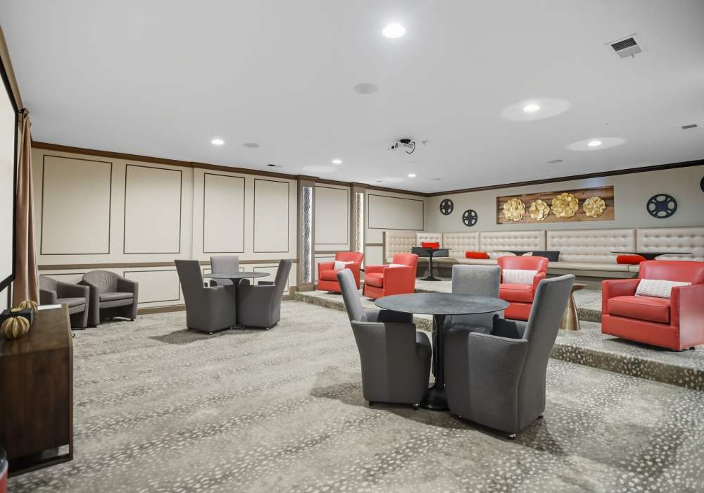 Media room at Ascot Point Village in Asheville, North Carolina