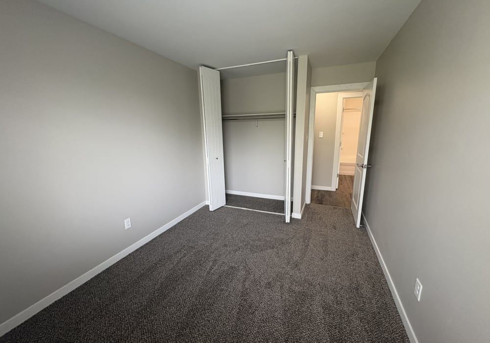 Unfurnished bedroom at Broadway Crossing Apartments in Merrillville, Indiana