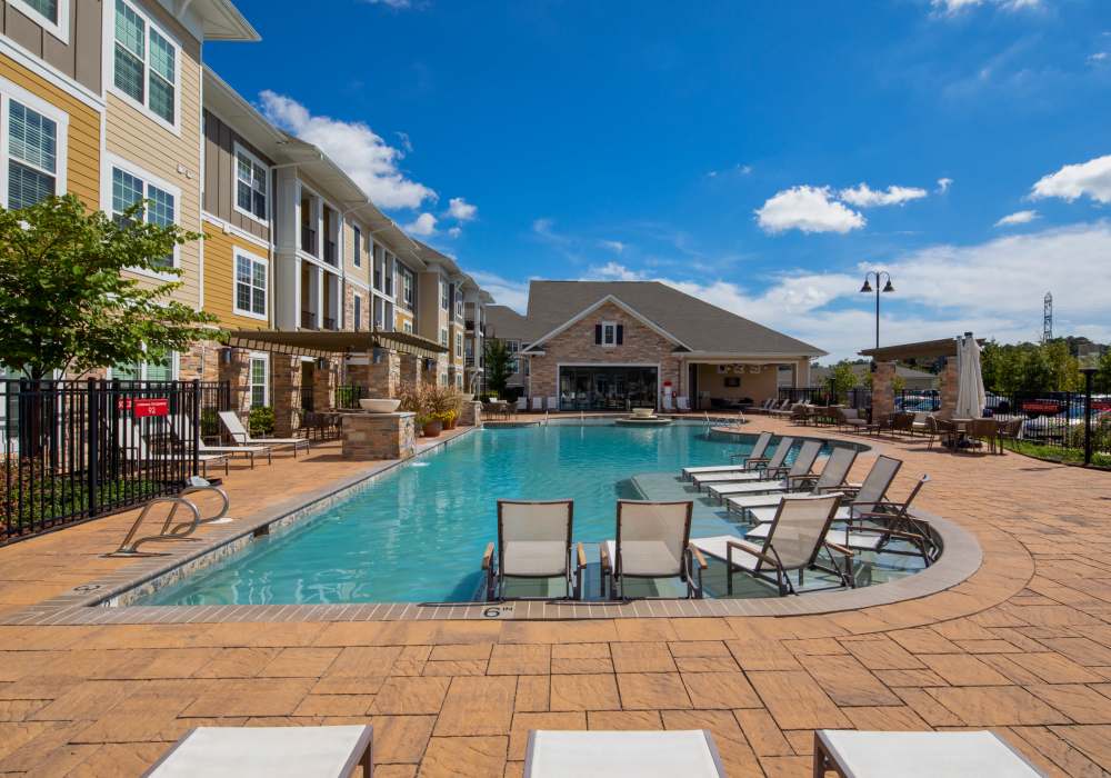 Resort-style swimming pool at Red Knot at Edinburgh in Chesapeake, Virginia