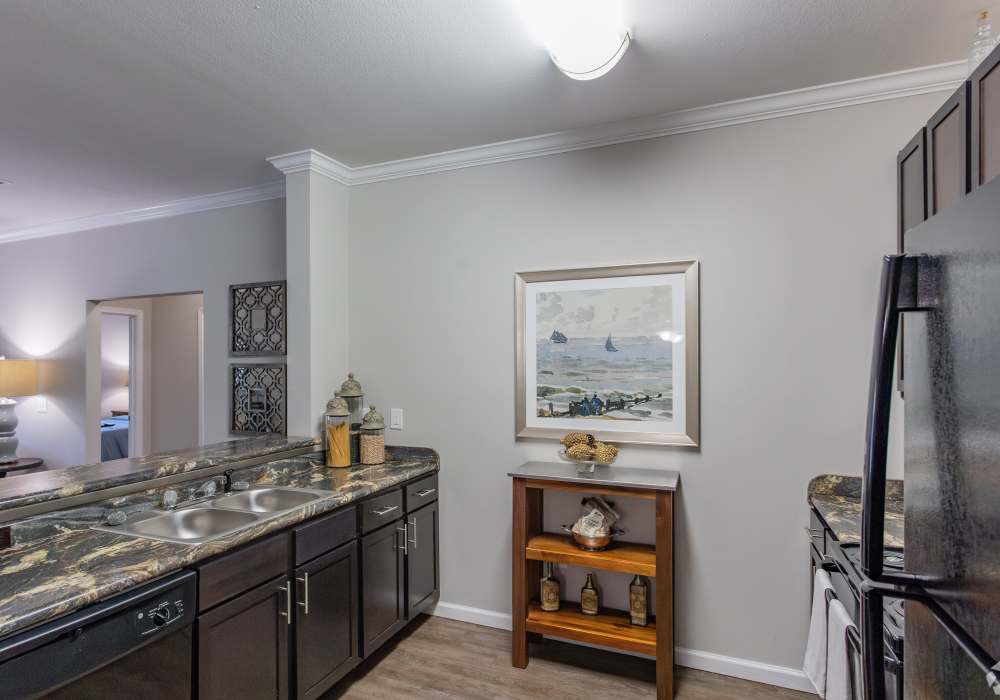 Updated kitchen at Heron Pointe in Nashville, Tennessee