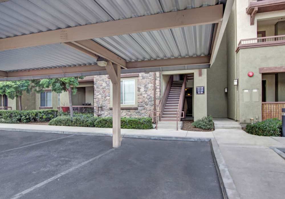 Covered parking at Rivers Edge in Lake Elsinore, California