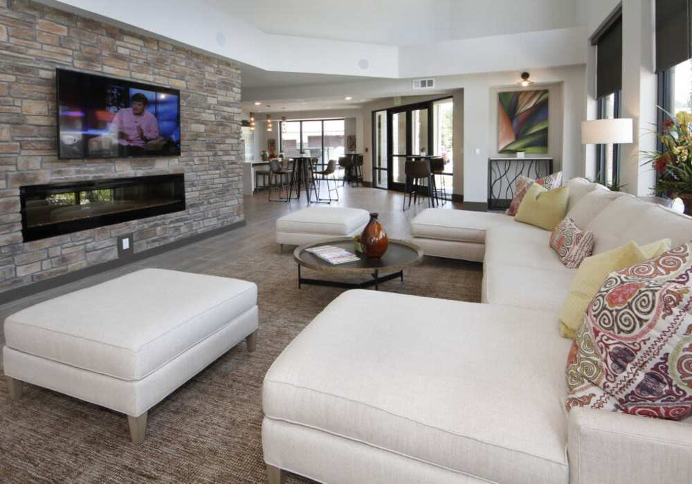 Modern clubhouse at Messina Luxury Apartments in New Smyrna Beach, Florida