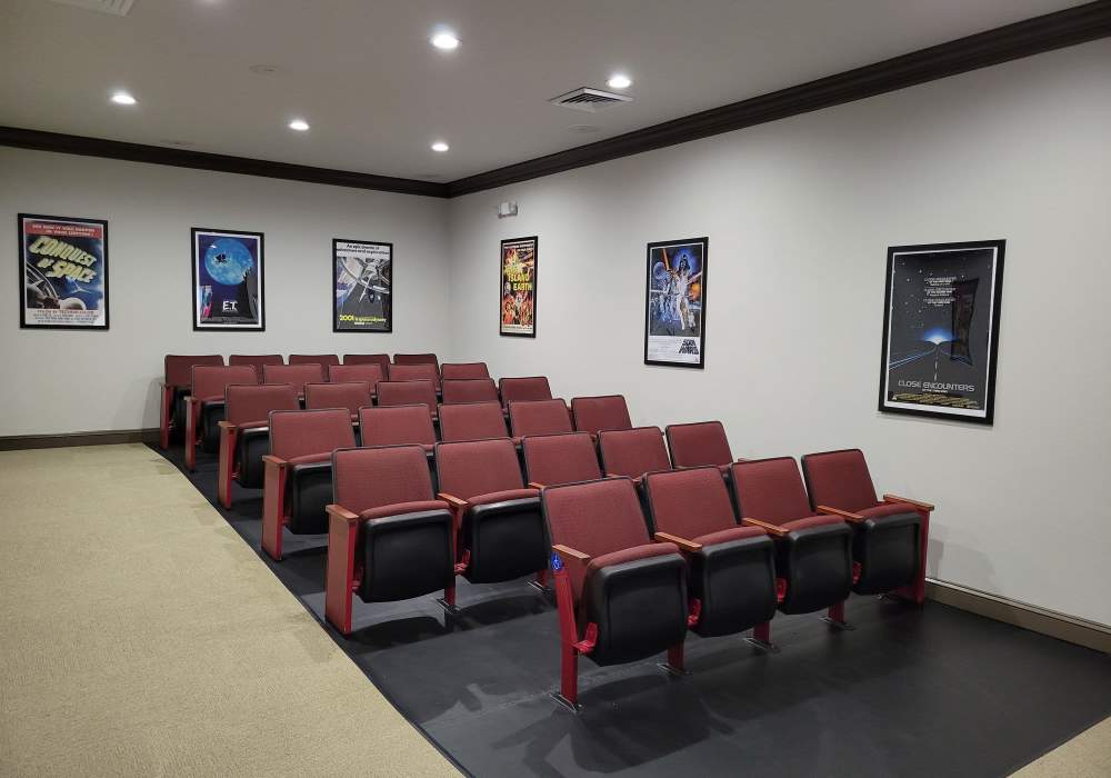 Private theatre at Via Tuscany Apartments in Melbourne, Florida