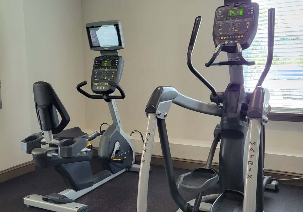 Cardio equipment in fitness center at Via Tuscany Apartments in Melbourne, Florida