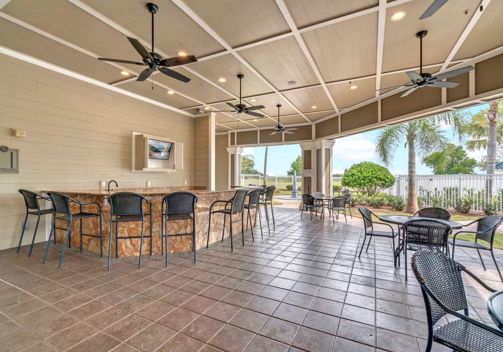 Clubhouse with lots of seating area at Victoria Park Apartments in Davenport,Florida
