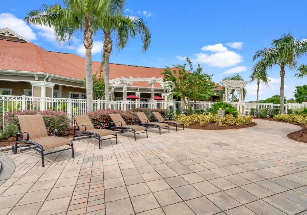 Lounge beds at Victoria Park Apartments in Davenport,Florida