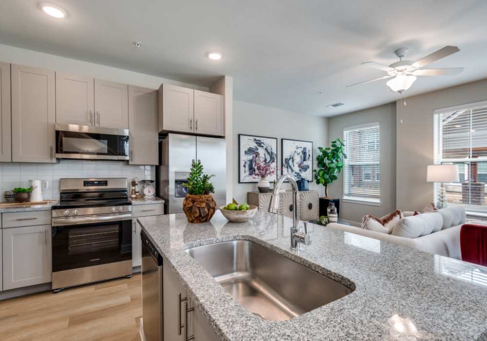 Photo of kitchen and island