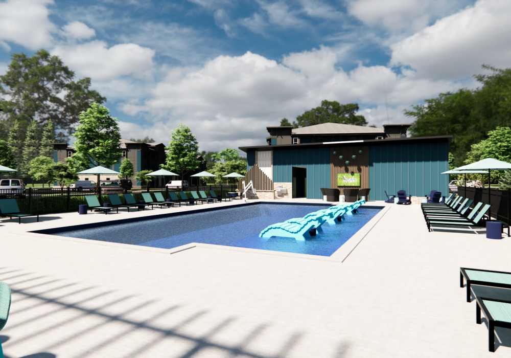 Resort style pool at Cypress Point in Mooresville, North Carolina