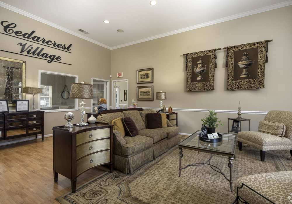 Comfortable apartments at Cedarcrest Village in Lexington, South Carolina
