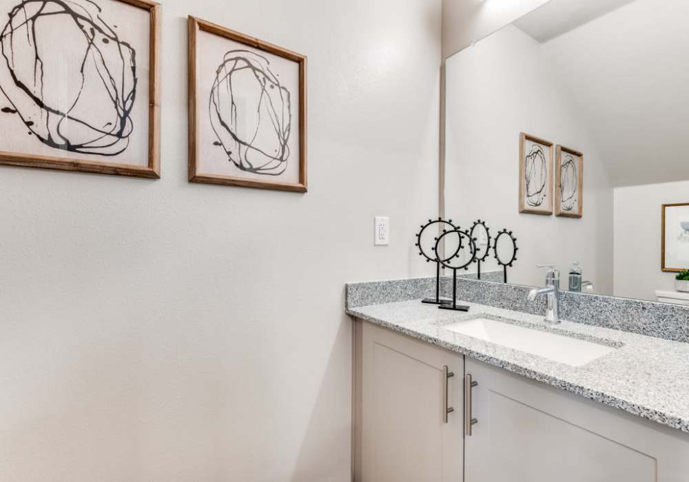 Bathroom sink at Parkwood Oaks