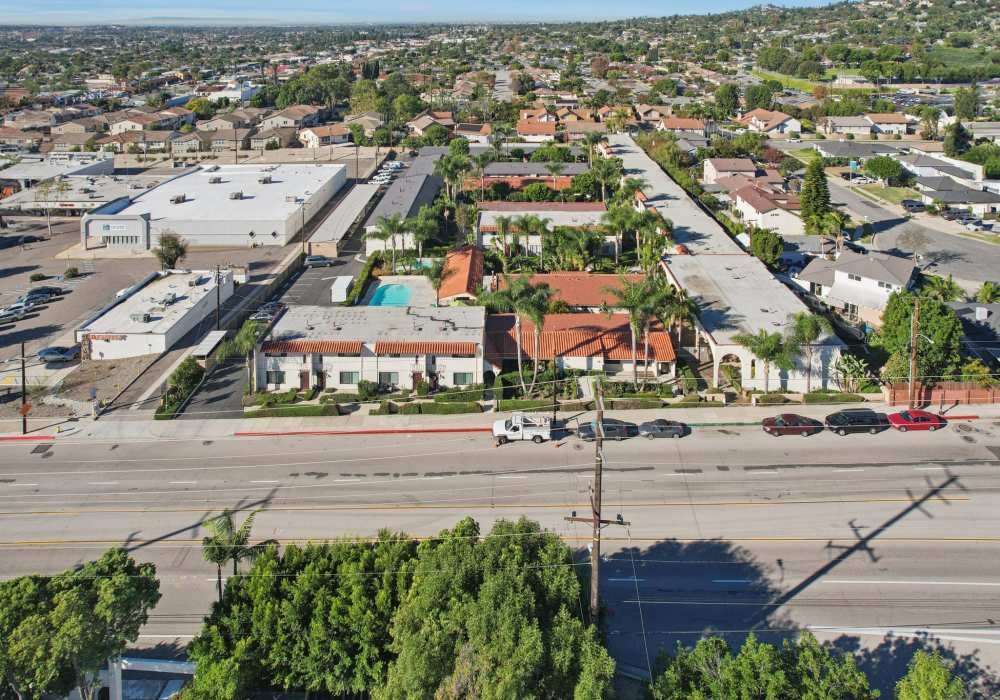 Arial view at North Pointe Villas in La Habra, California