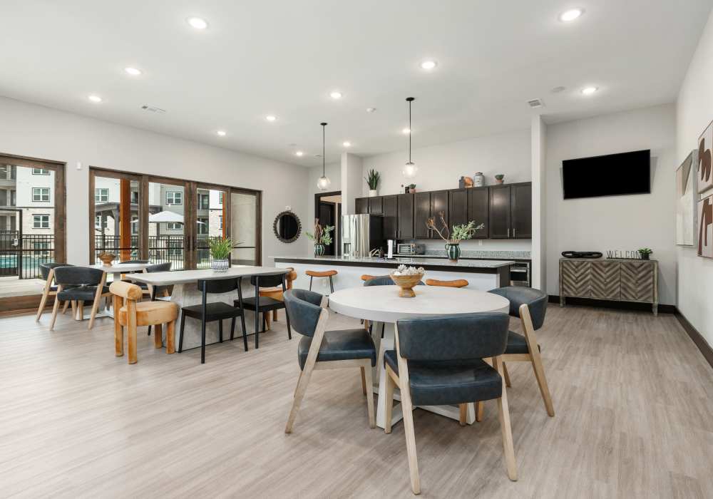 Clubhouse with premium interiors at Preserve at Gresham Lake in Raleigh,North Carolina