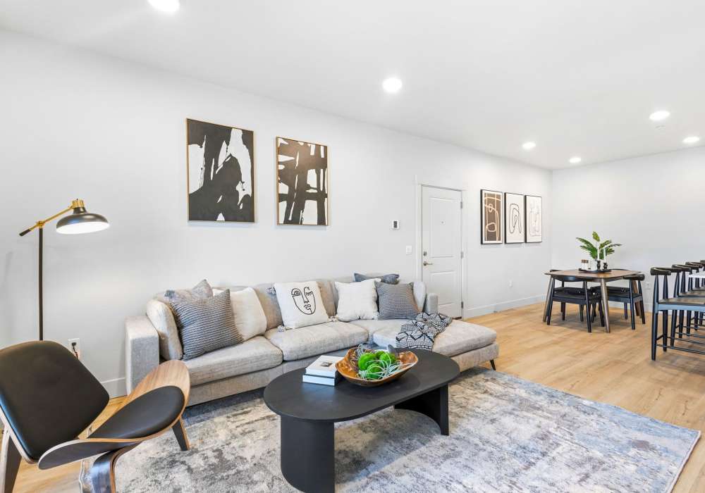 Modern Living Room View at The Heights at Happy Valley in Happy Valley, Oregon