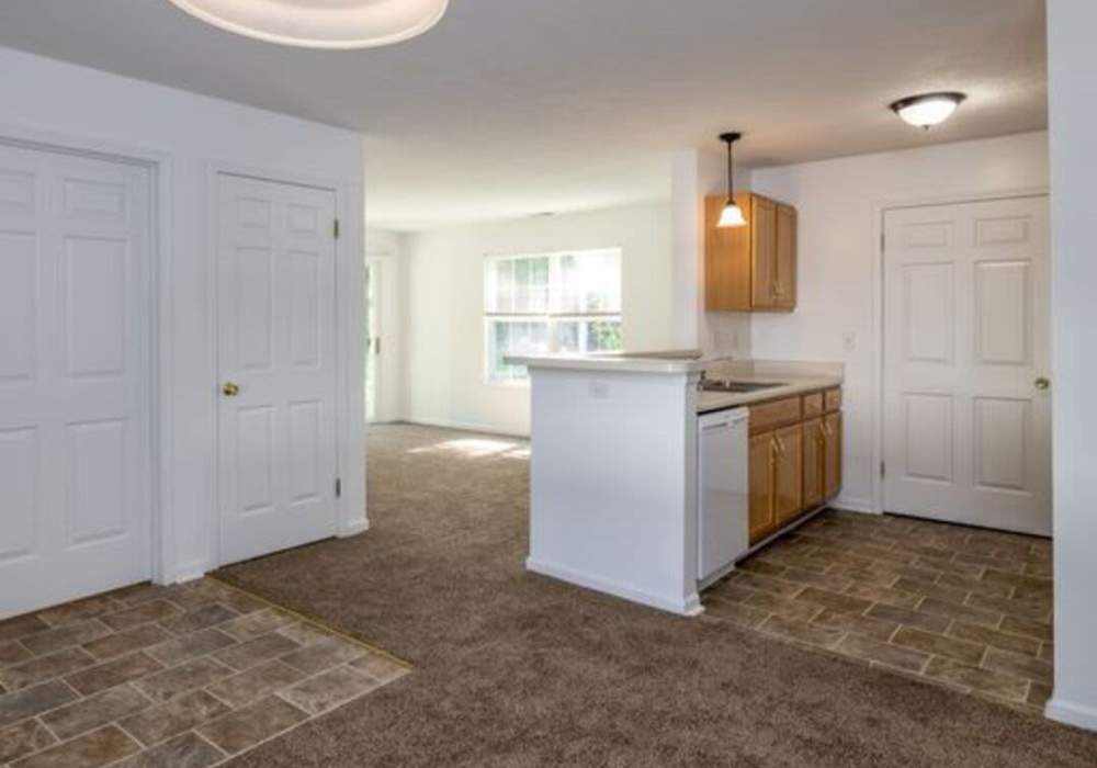 Spacious kitchen at Heritage Park Apartments & Townhomes in Webster, New York
