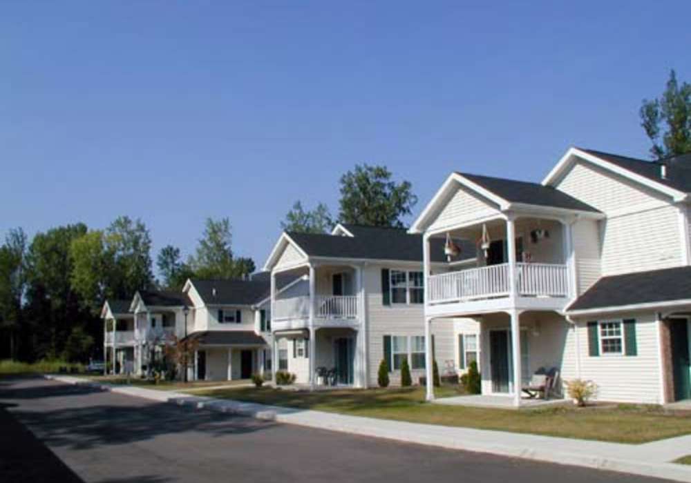 Spacious apartment view from outside at Heritage Park Apartments & Townhomes in Webster, New York