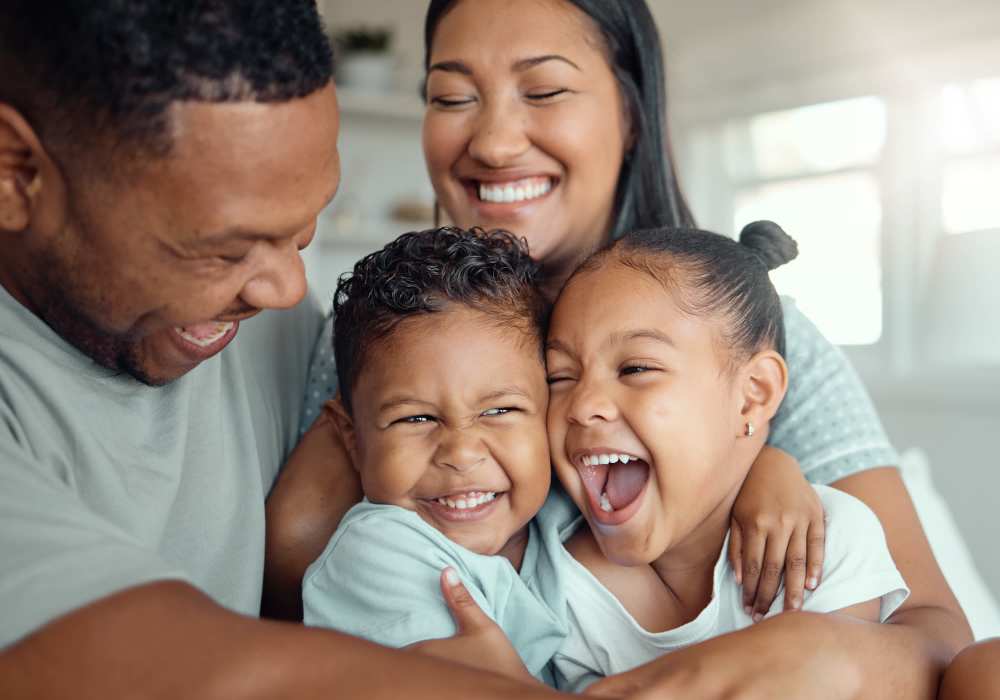 Family enjoying time together at home at Legacy On Kiest in Dallas, Texas