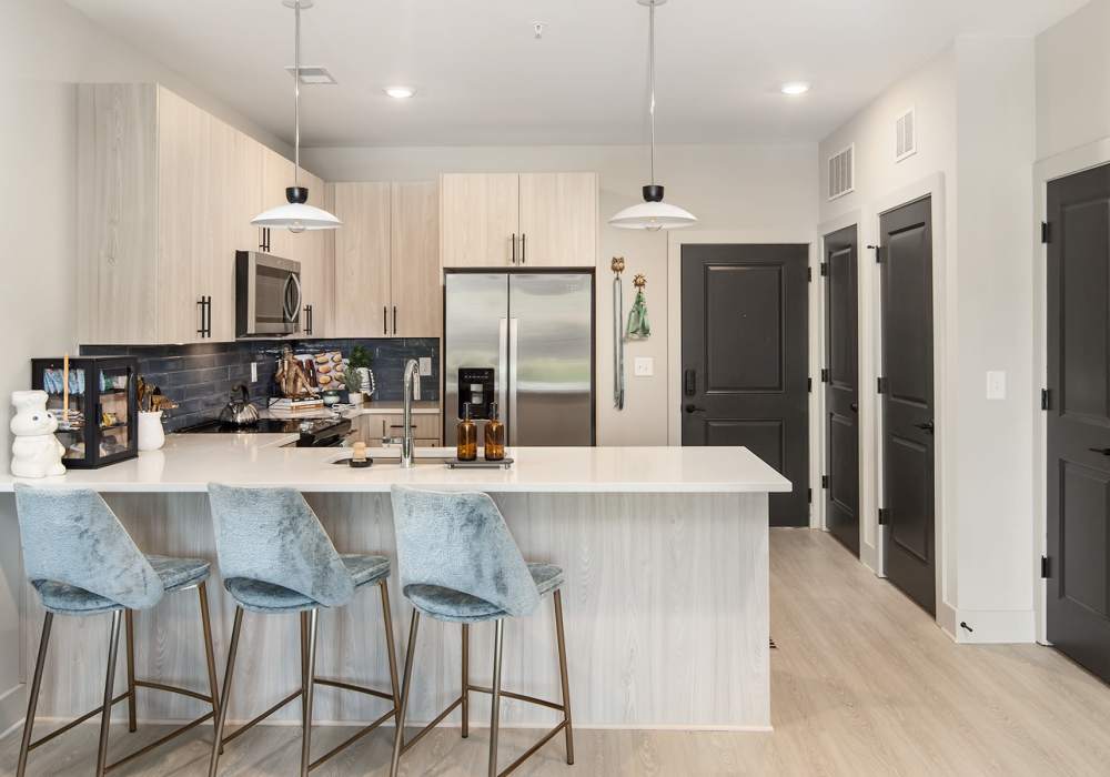 Inspired interiors of the kitchen at Cypress Point in Mooresville, North Carolina