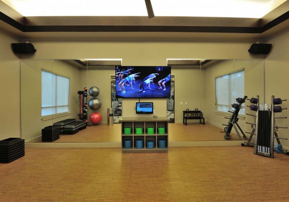 Fitness centre at Harmony Park in Spring, Texas